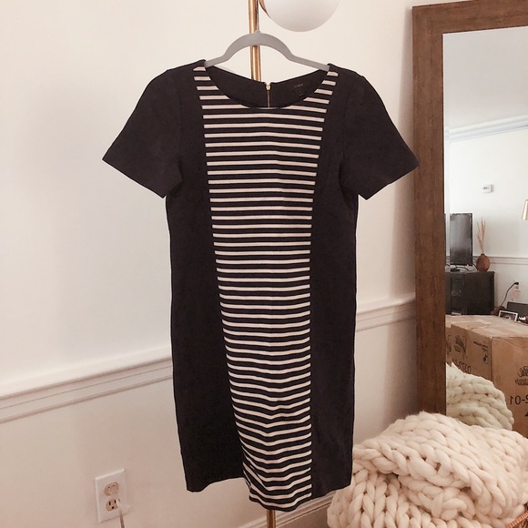 JCREW midi dress thick cotton stripe - Picture 3 of 3